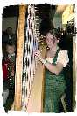 Irmi an der Harfe